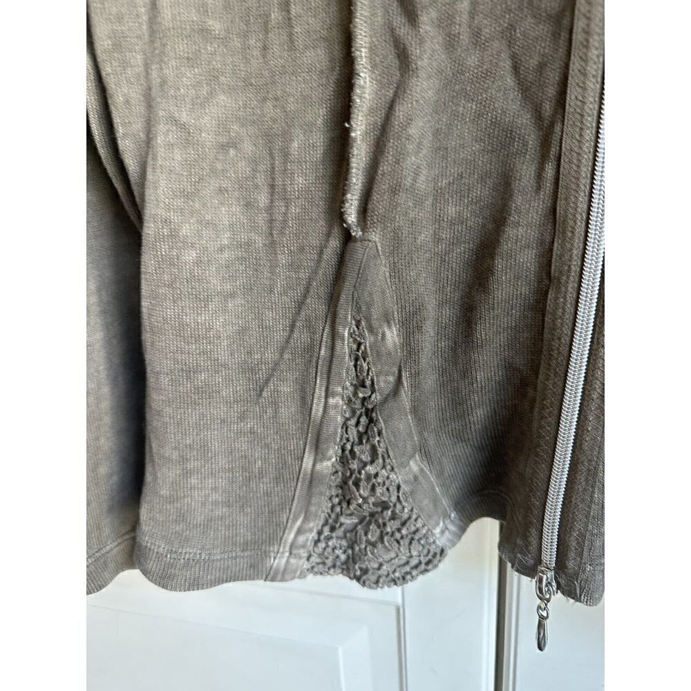 Biba Womens Medium Olive Green Cotton Zip Casual Jacket - Picture 7 of 11